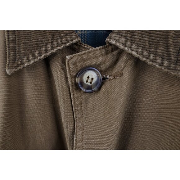 Vintage 90s American Eagle Outfitters Mens Large Flannel Lined Chore Barn Jacket - Picture 4 of 16